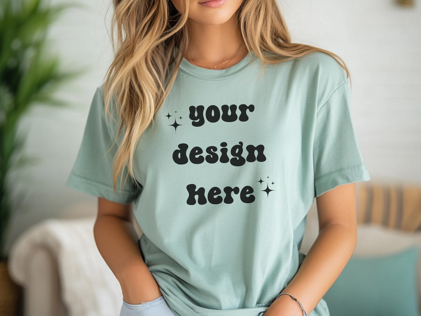 Bay Comfort Colors 1717 T-Shirt Mockup | Over-Size Shirt Mockup | Digital Mockup | Female Model | POD Mockup | Shirt Mockup