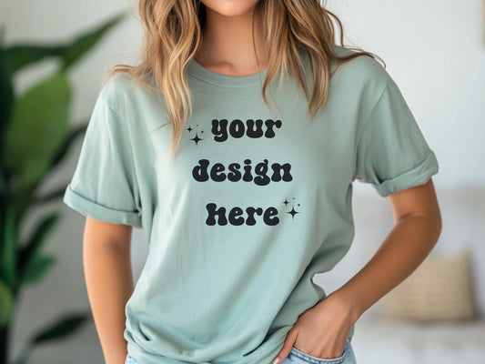 Bay Comfort Colors 1717 T-Shirt Mockup | Over-Size Shirt Mockup | Digital Mockup | Female Model | POD Mockup | Shirt Mockup